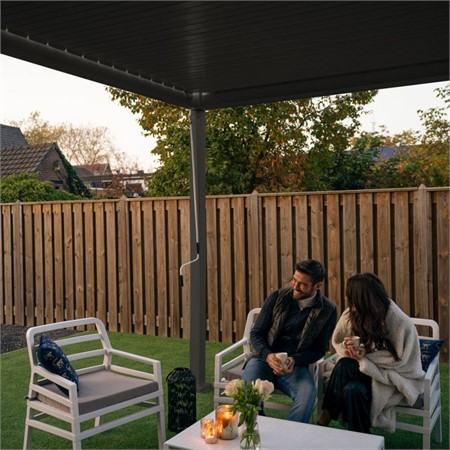 Pergola anthrazit für Ihren Garten. Qualitativ hochwertig, aus Aluminium und einfach zu montieren.